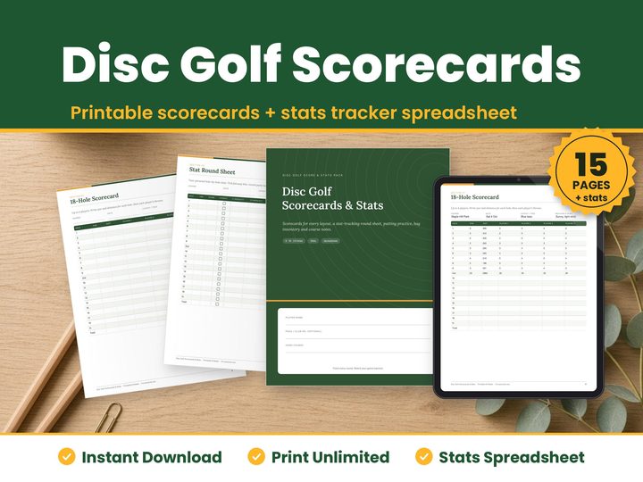 Disc Golf Scorecard Printable — preview