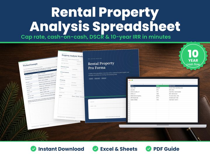 Rental Property Analysis Spreadsheet — preview